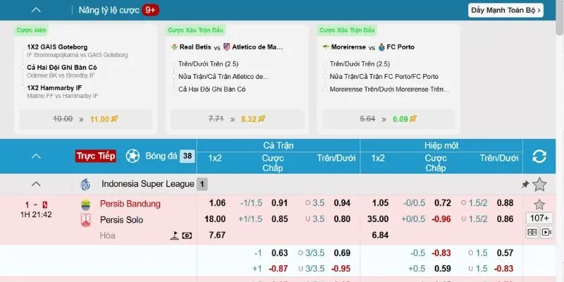 Ưu điểm khi cá cược đá bóng tại nhà cái Vvvwin